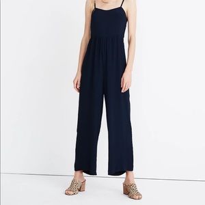 Madewell wide leg cami jumpsuit. Navy blue. Size 4.